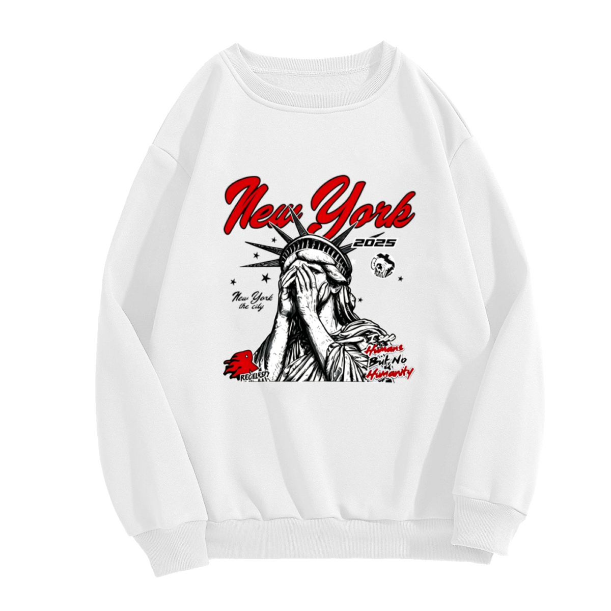 Covered Eyes Statue Of Liberty New York Streetwear Crewneck