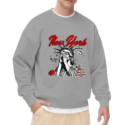Covered Eyes Statue Of Liberty New York Streetwear Crewneck