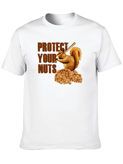 Protect Your Nuts T-Shirt Funny Squirrel Design