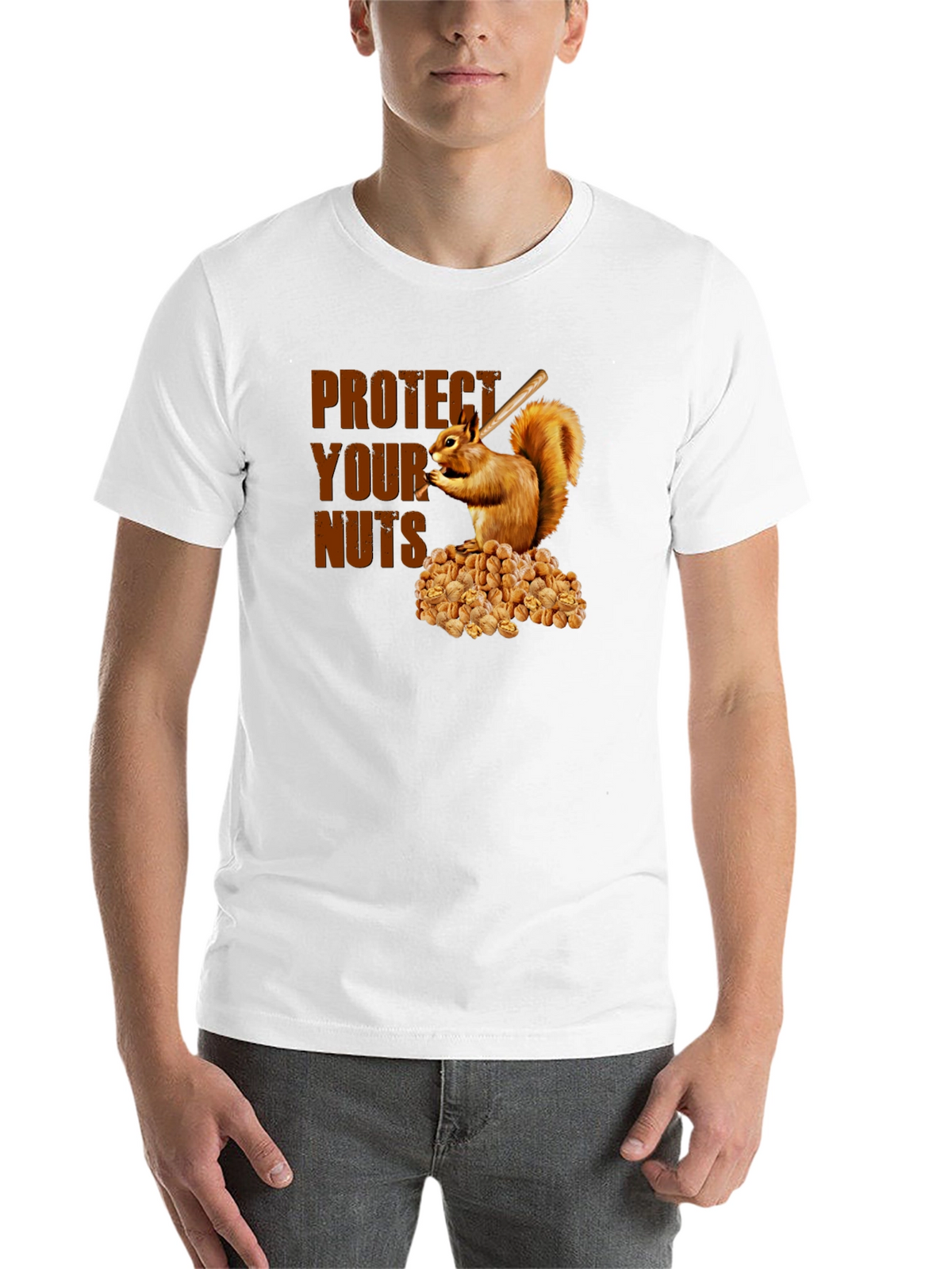 Protect Your Nuts T-Shirt Funny Squirrel Design