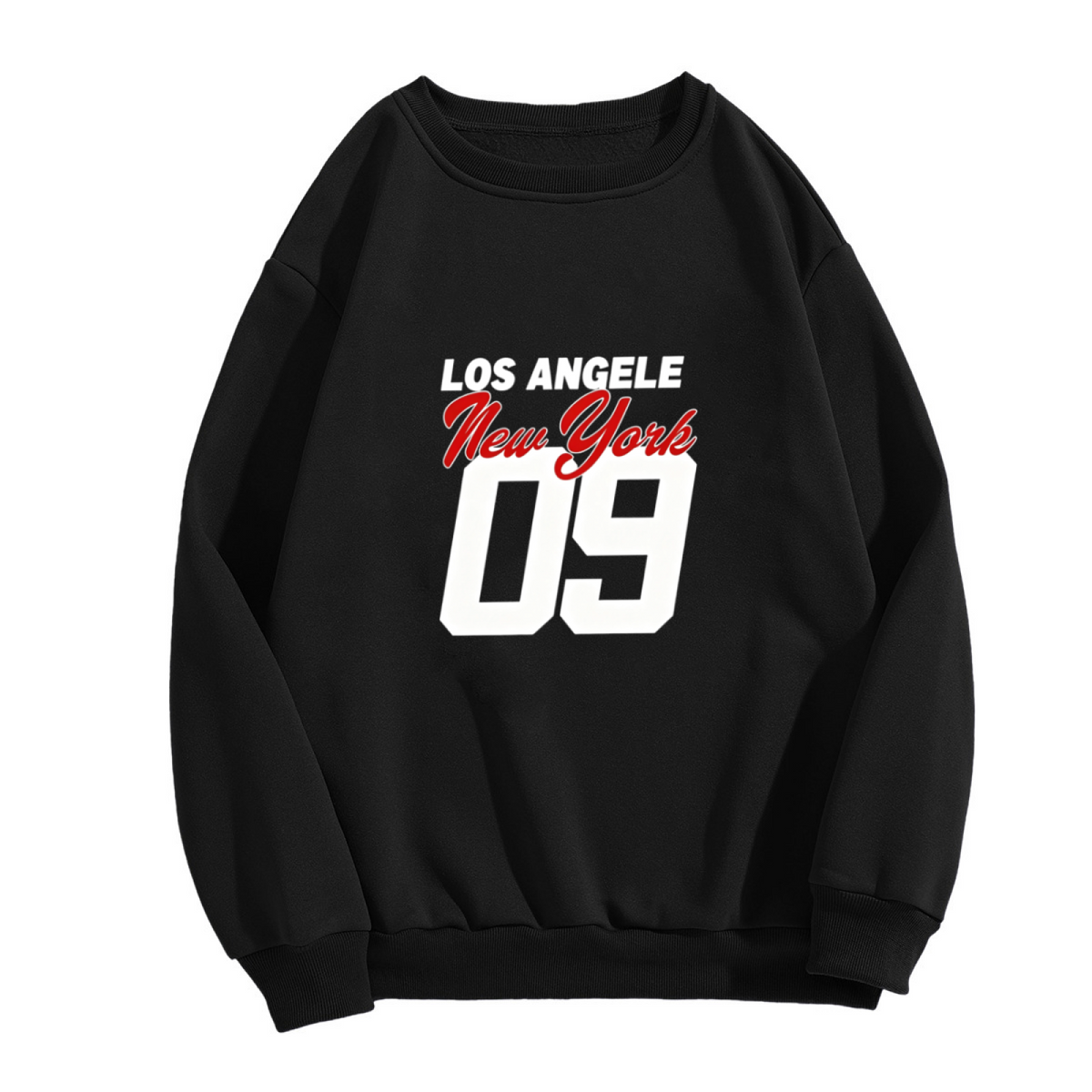 LA & NY Retro Number 09 Streetwear Crewneck Sweatshirt