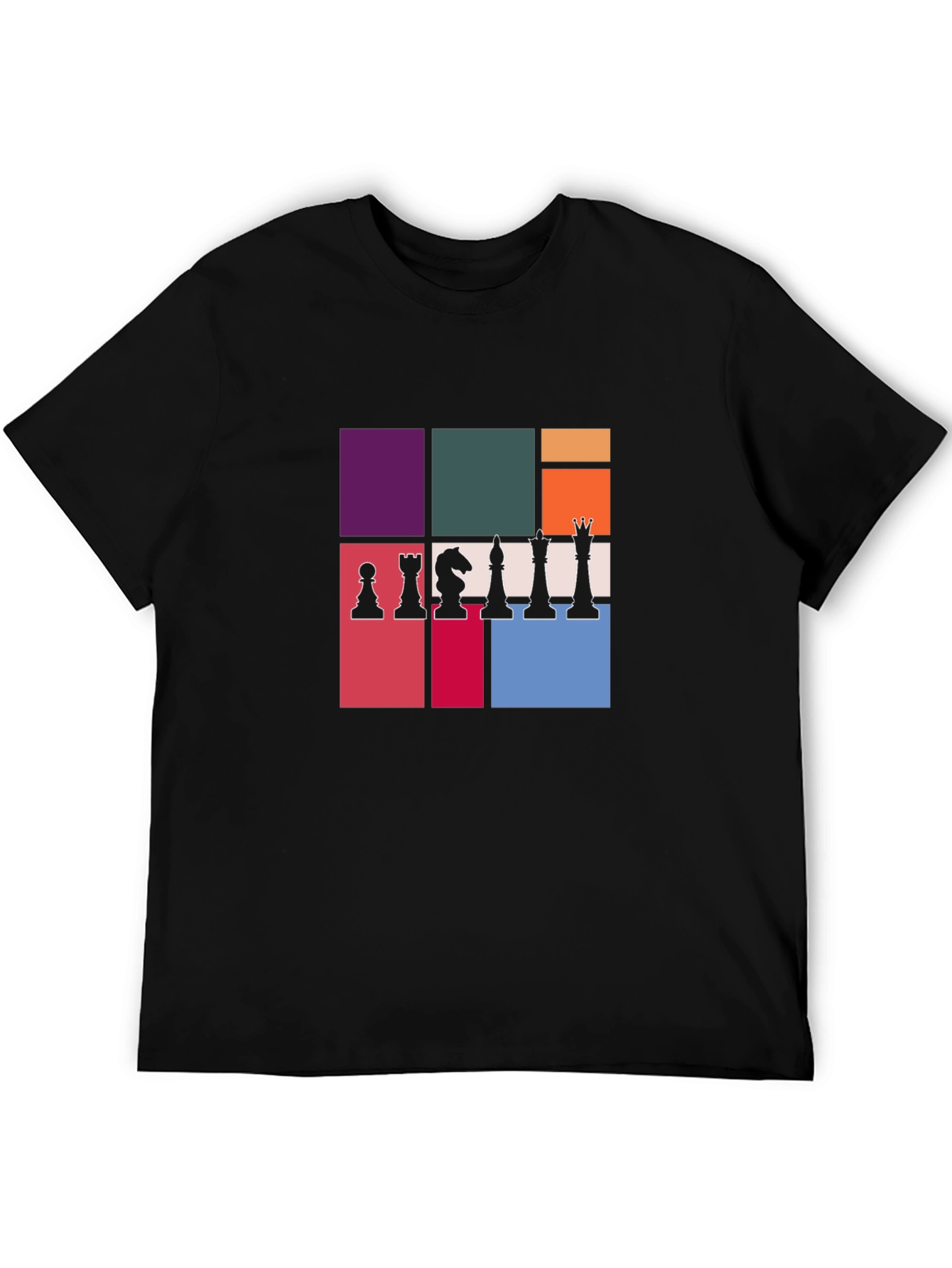 Chess Piece Block Graphic T-Shirt