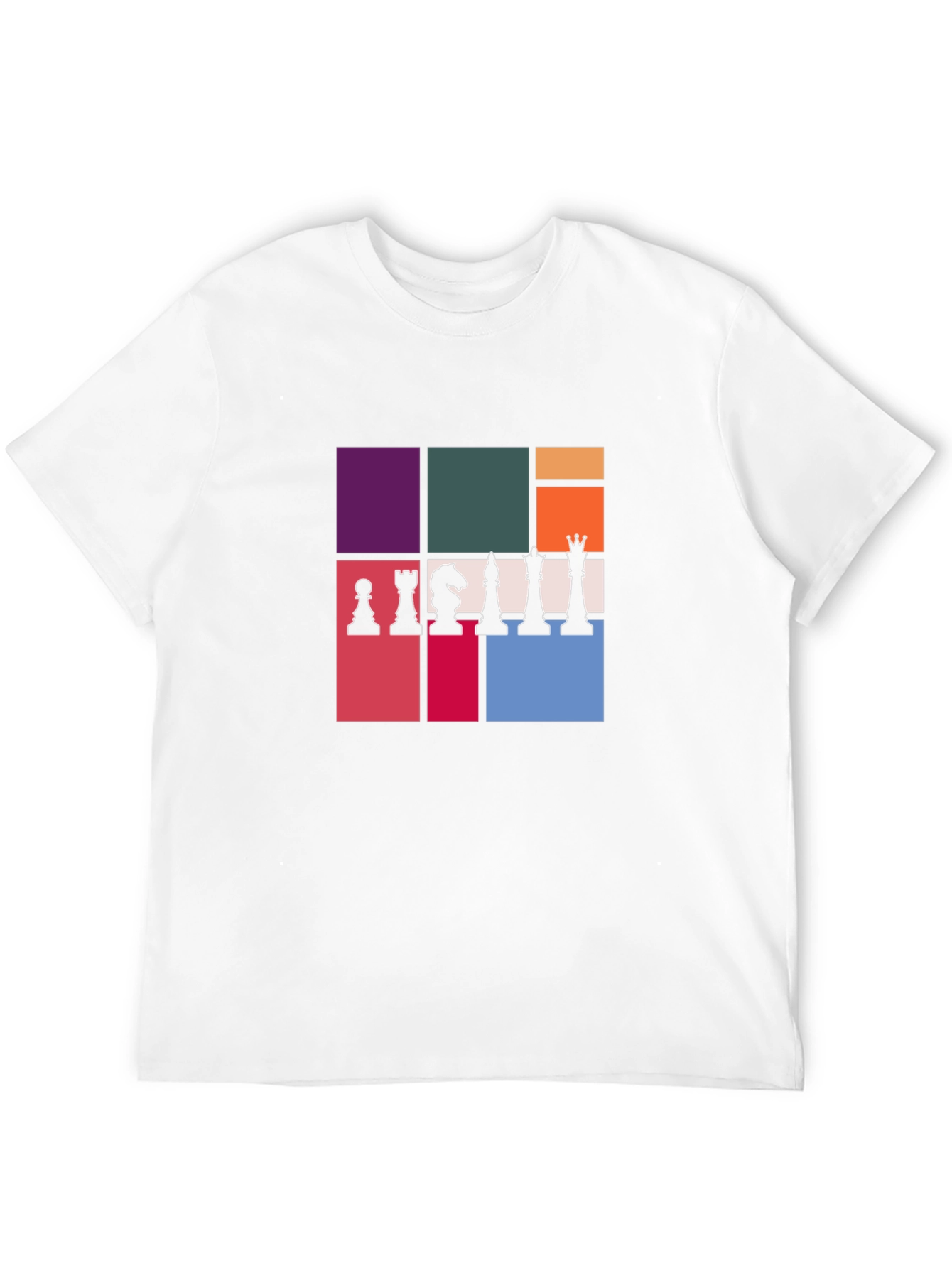 Chess Piece Block Graphic T-Shirt