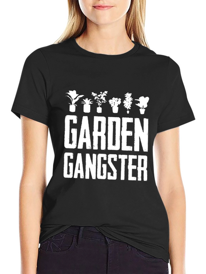 Garden Gangster Black Graphic T-Shirt