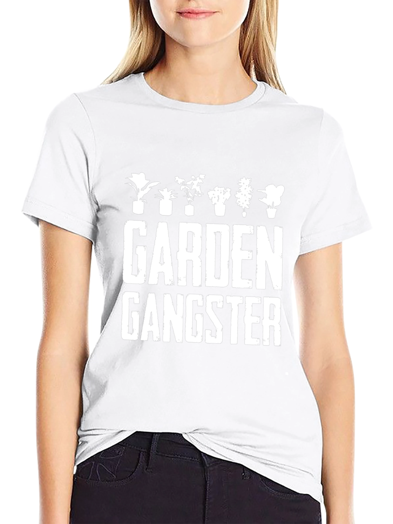 Garden Gangster Black Graphic T-Shirt