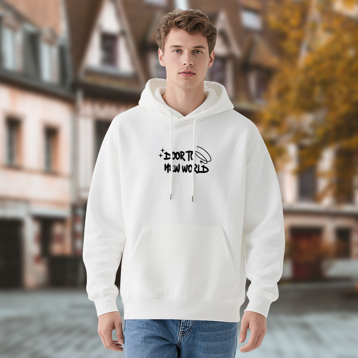 Doodle Dior To New World Street?Style Hoodie