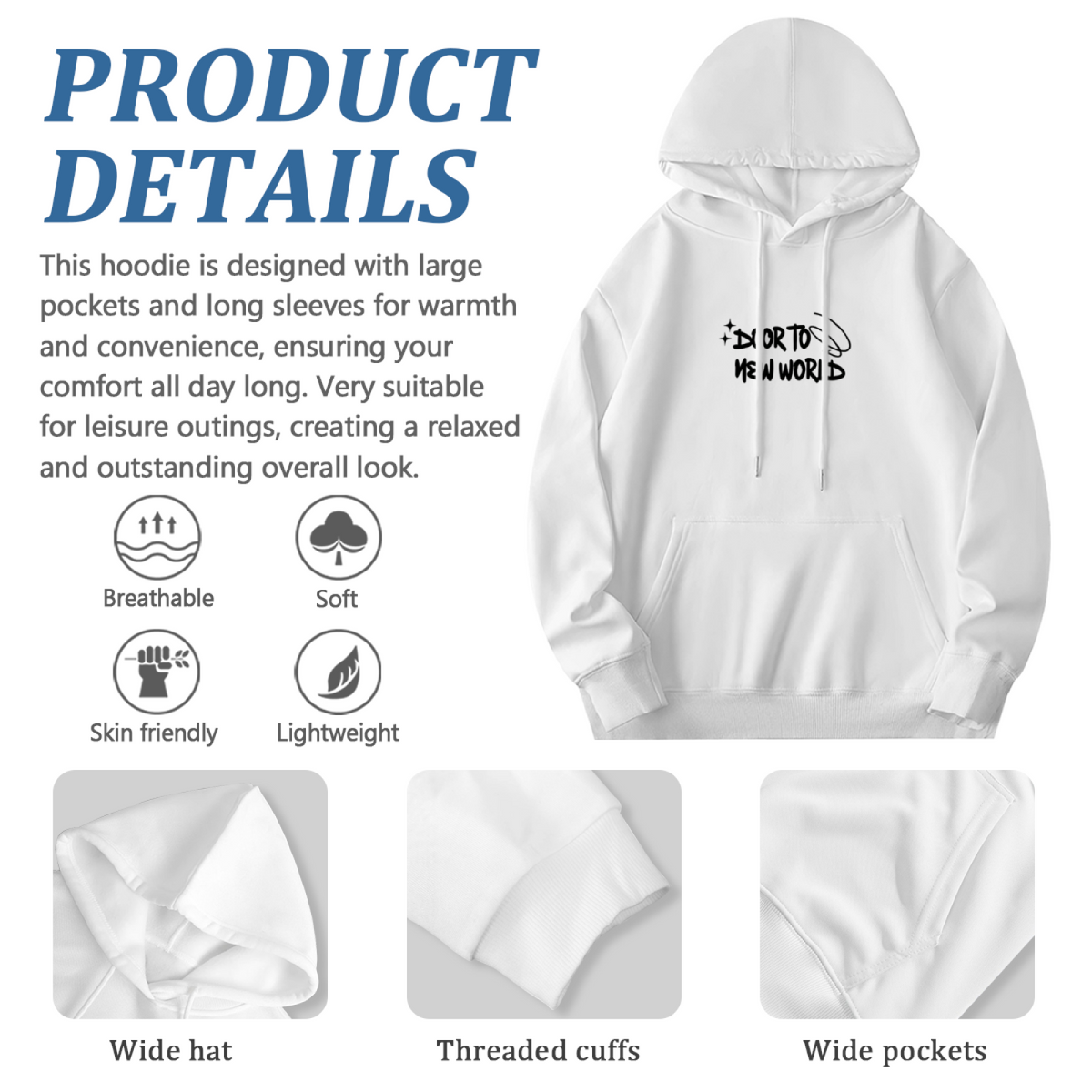Doodle Dior To New World Street?Style Hoodie