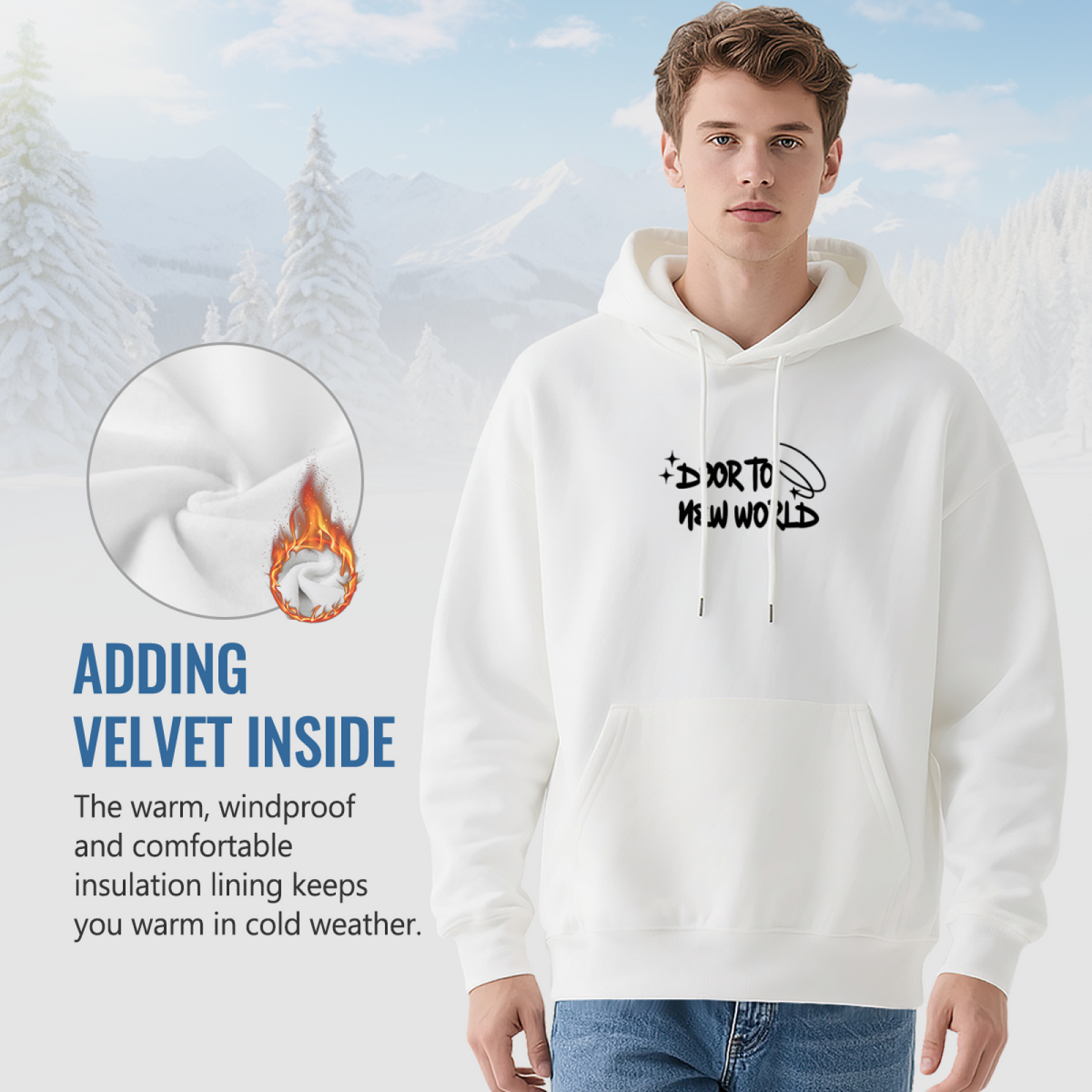 Doodle Dior To New World Street?Style Hoodie