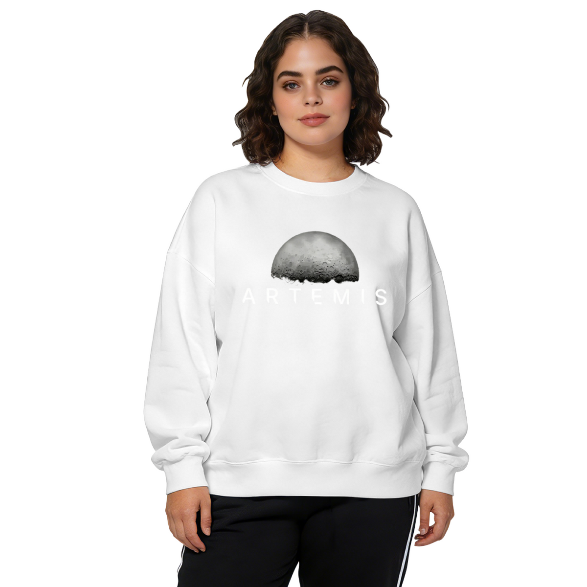 Artemis Lunar Graphic Crewneck Sweatshirt | Space Moon Mission Print Top