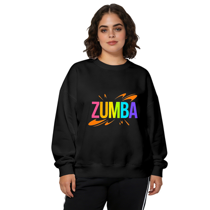 Zumba Rainbow Vibrant Letter Print Crewneck Sweatshirt