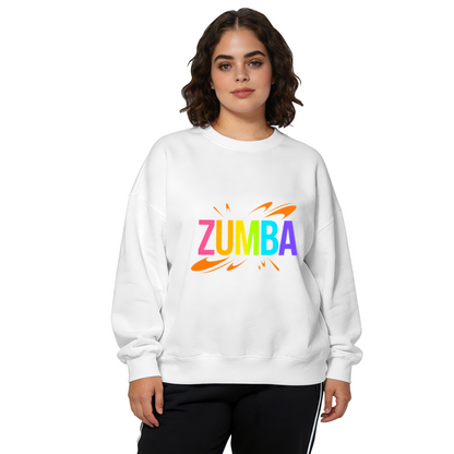 Zumba Rainbow Vibrant Letter Print Crewneck Sweatshirt