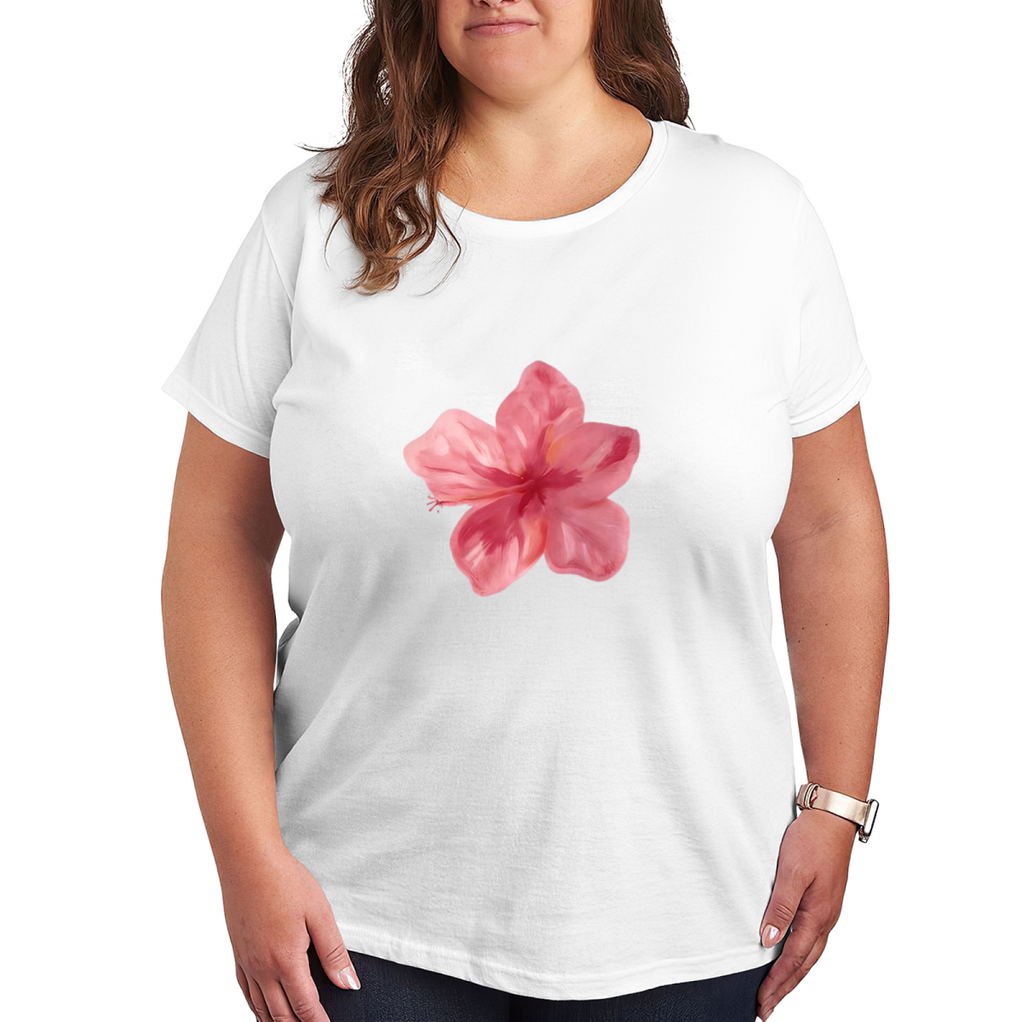 Cute Weightlifting Bunny Gym Minimal Chest Print Tee