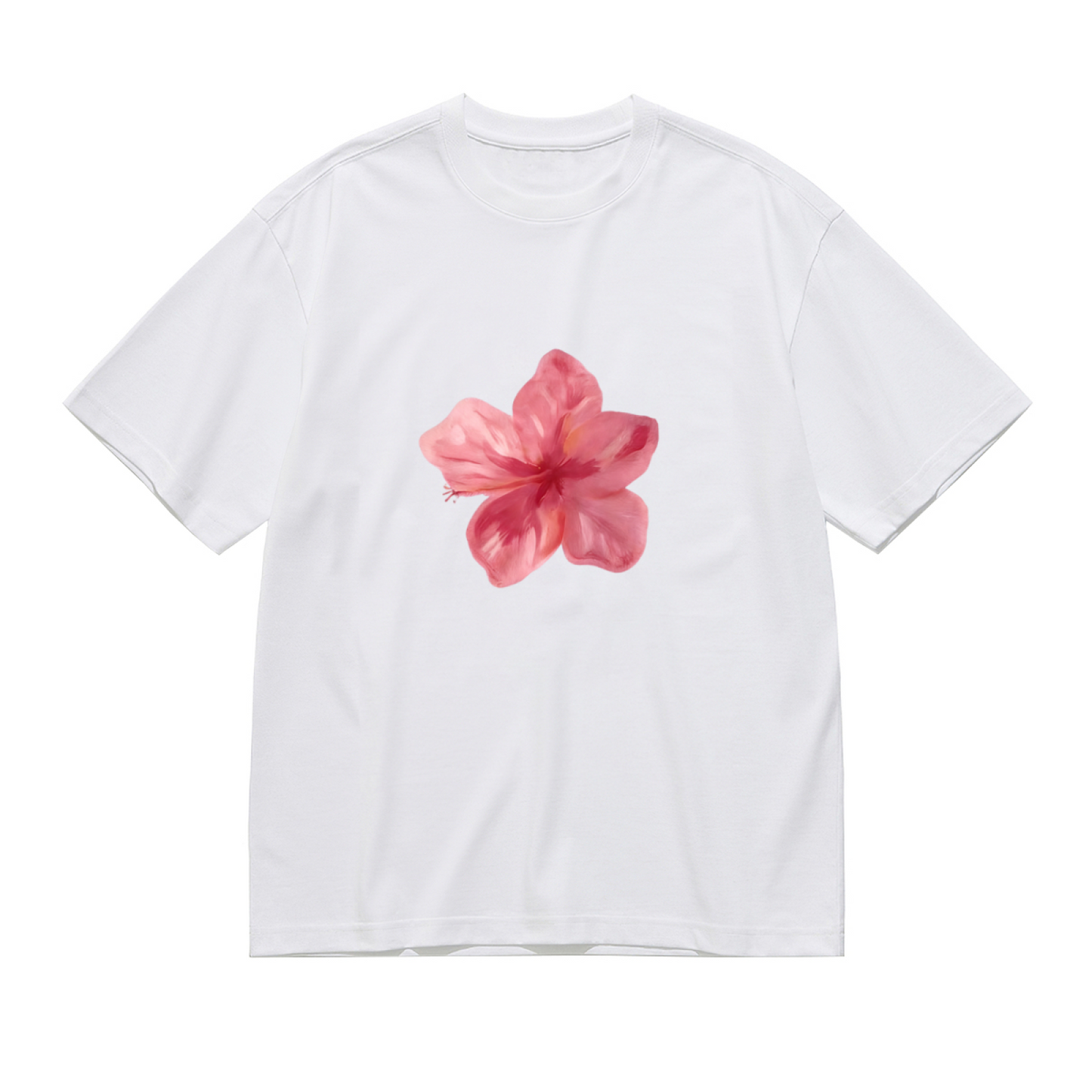 Cute Weightlifting Bunny Gym Minimal Chest Print Tee