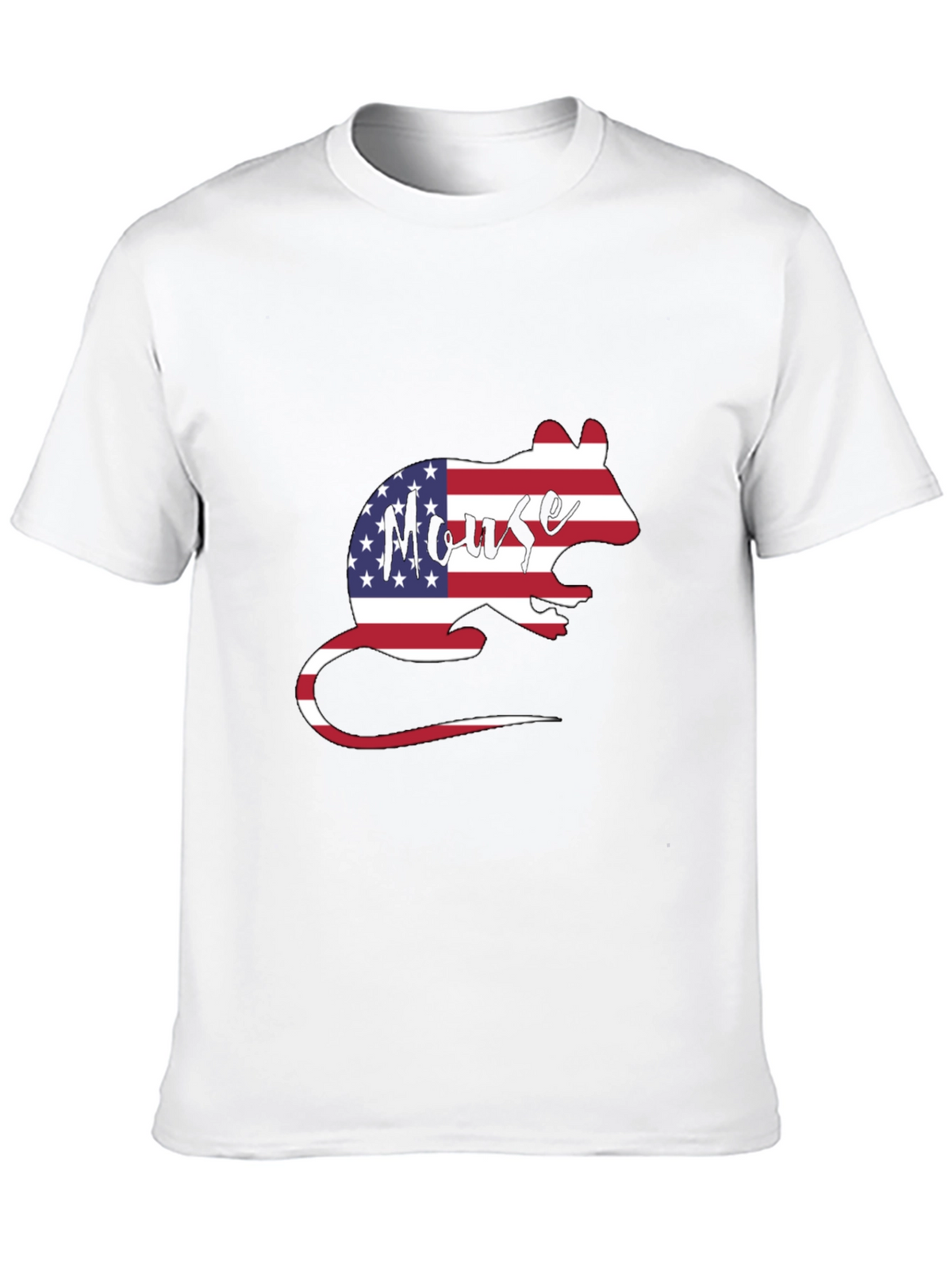 American Flag Mouse Graphic T-Shirt