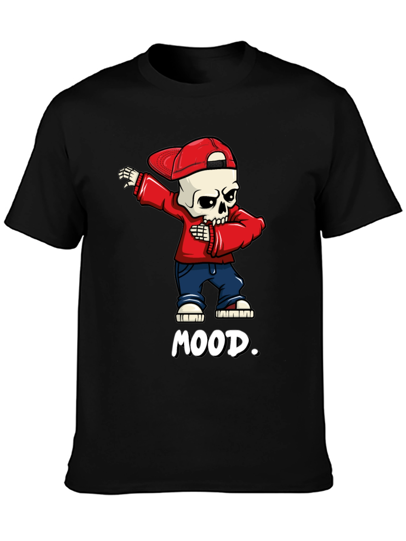 Mood Skeleton Dab Graphic Tee - Trendy Streetwear
