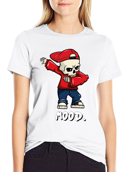 Mood Skeleton Dab Graphic Tee - Trendy Streetwear