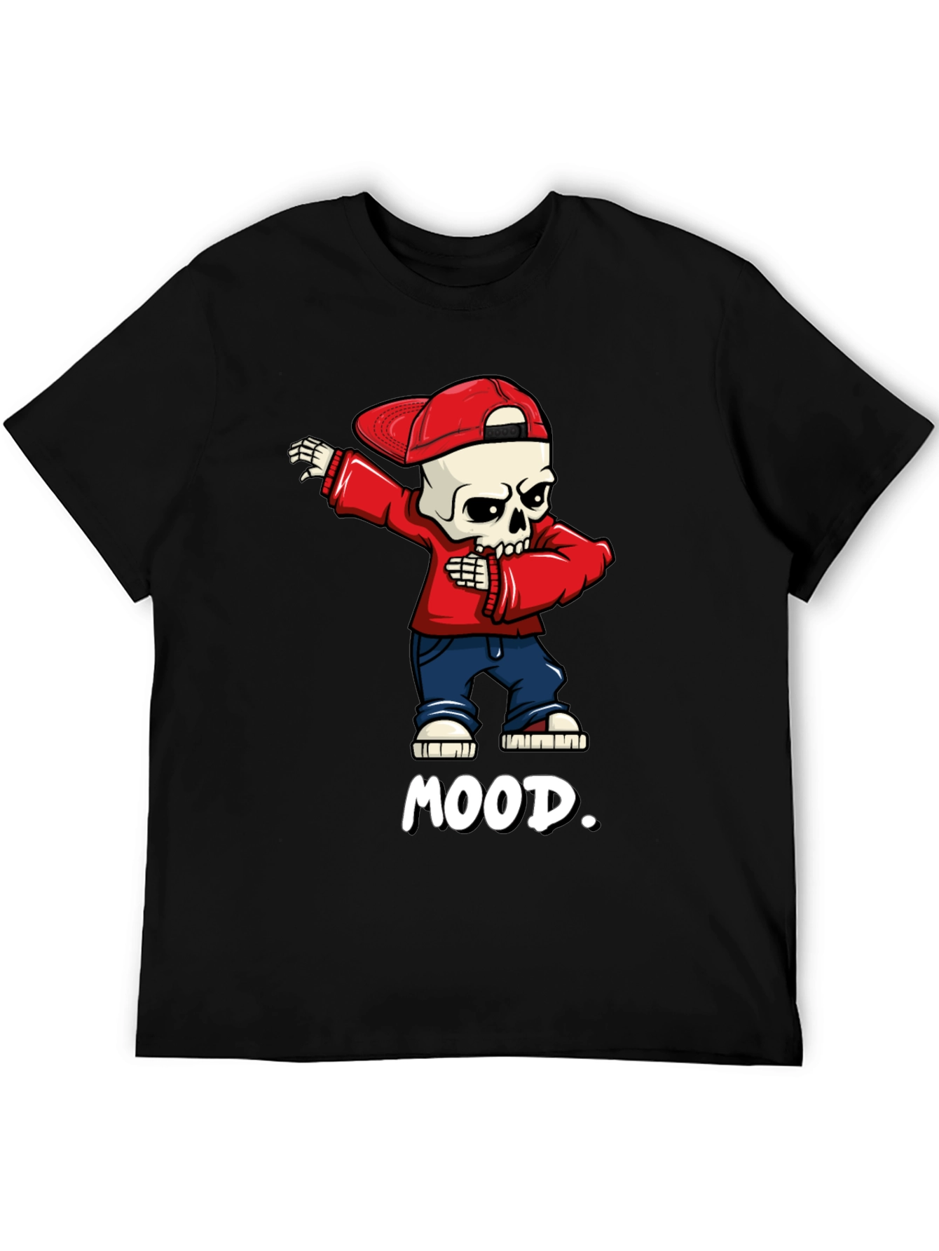 Mood Skeleton Dab Graphic Tee - Trendy Streetwear