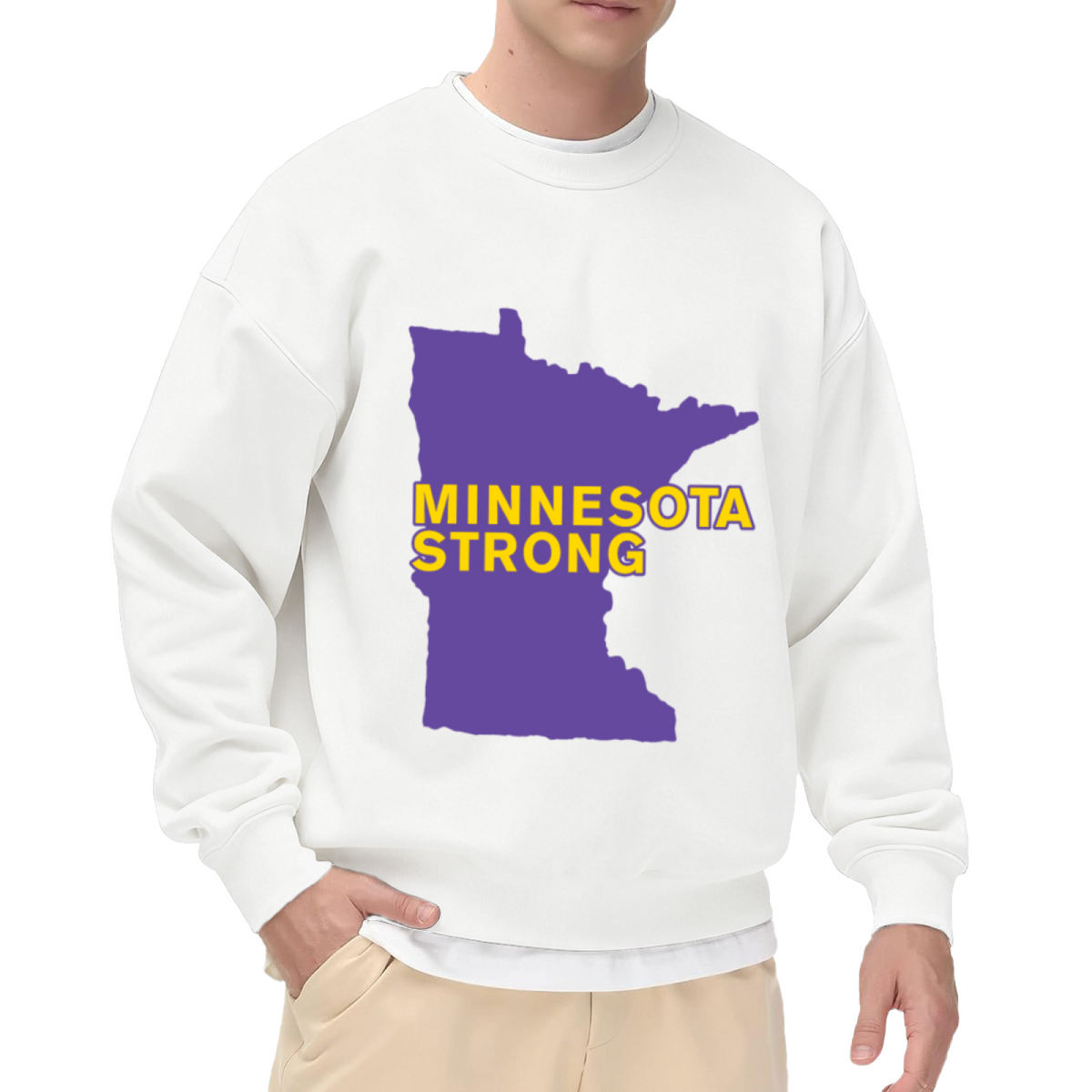Minnesota Strong State Pride Graphic Crewneck Sweatshirt Home State Apparel
