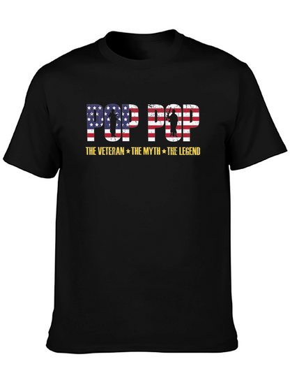 Pop Pop Veteran T-Shirt - The Myth The Legend