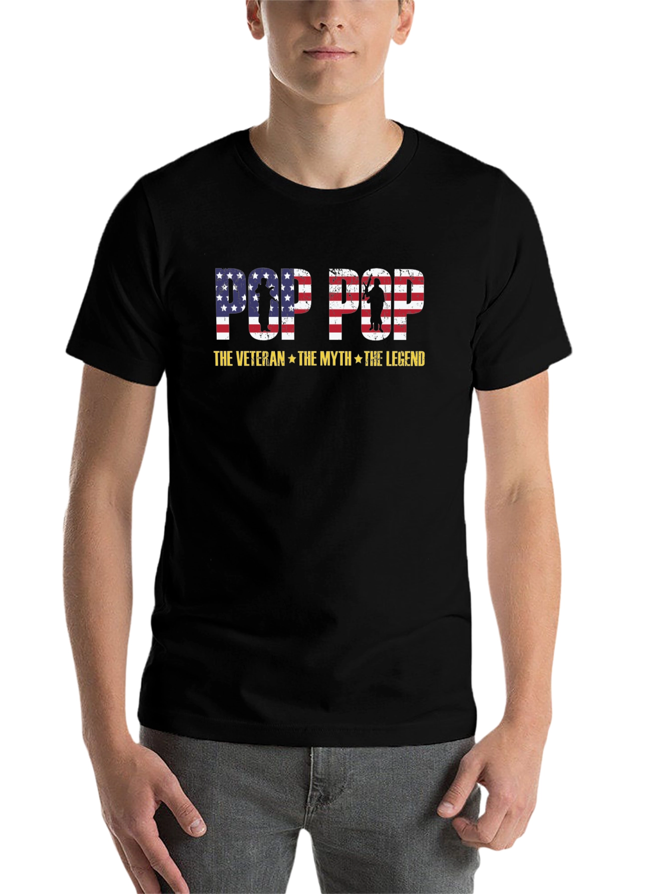 Pop Pop Veteran T-Shirt - The Myth The Legend