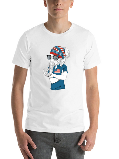 Patriotic Elephant T-Shirt - USA Pride