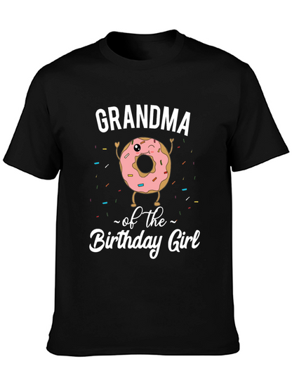 Grandma Birthday Girl Donut T-Shirt
