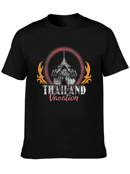 Thailand Vacation Graphic T-Shirt - Black