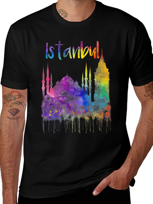Istanbul Watercolor Graphic T-Shirt - Unisex