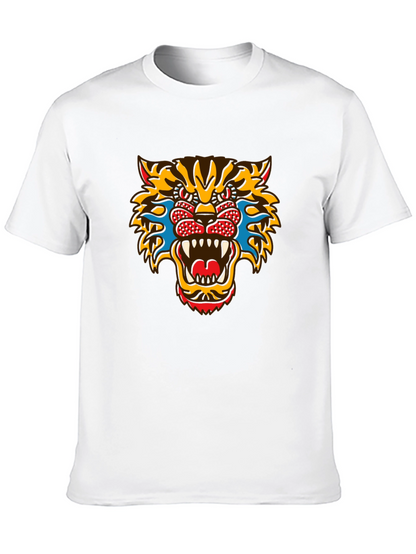 Bold Graphic Tee - Fierce Tiger Print