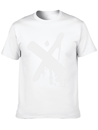 Abstract X Graphic Black T-Shirt