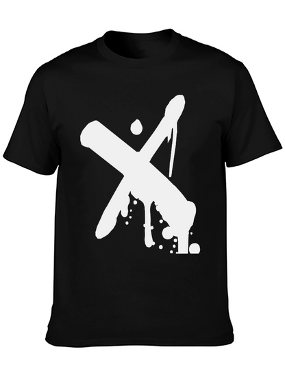 Abstract X Graphic Black T-Shirt