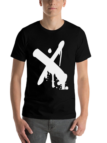 Abstract X Graphic Black T-Shirt