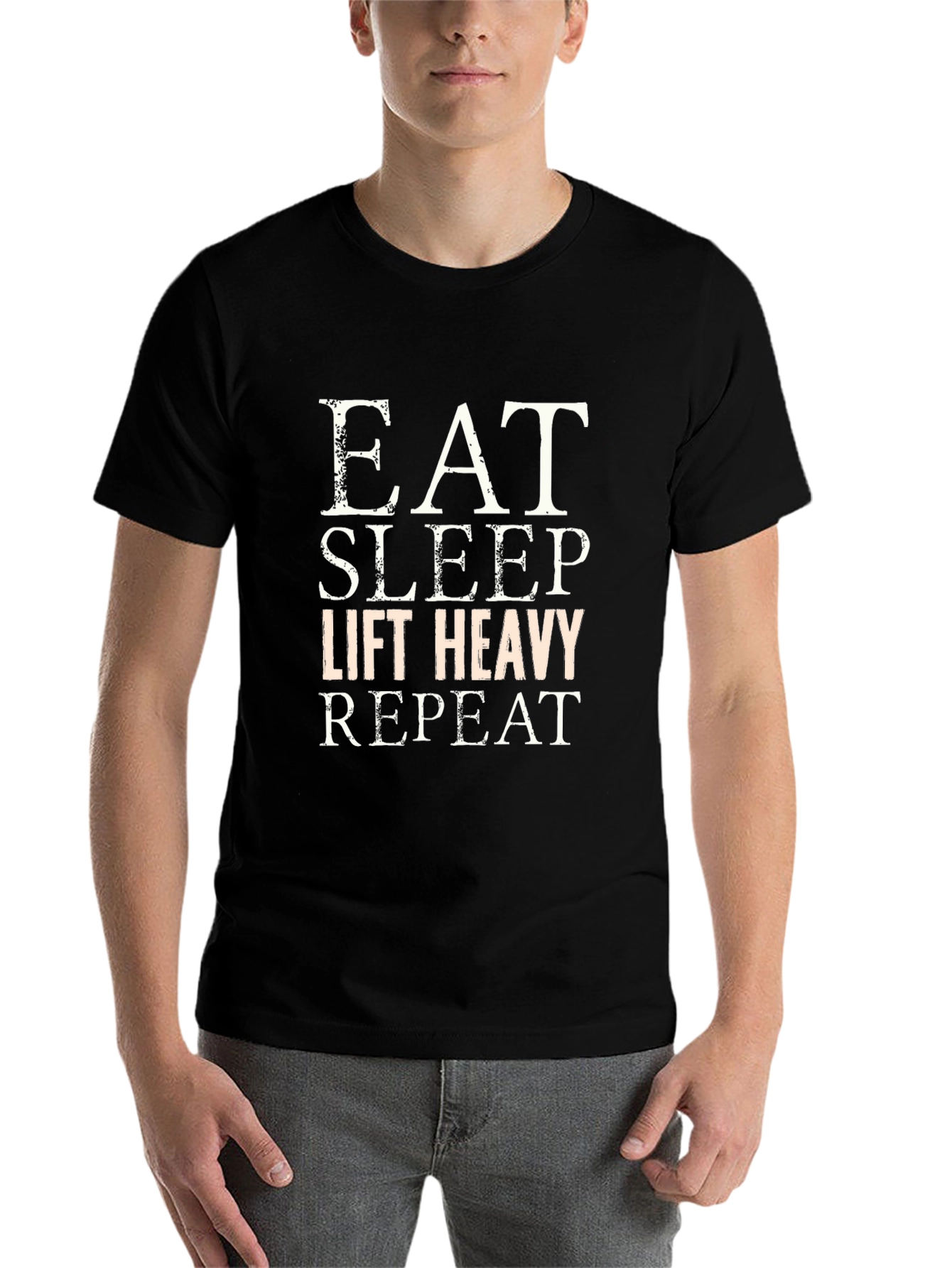 Eat Sleep Lift Heavy Repeat Graphic Tee
