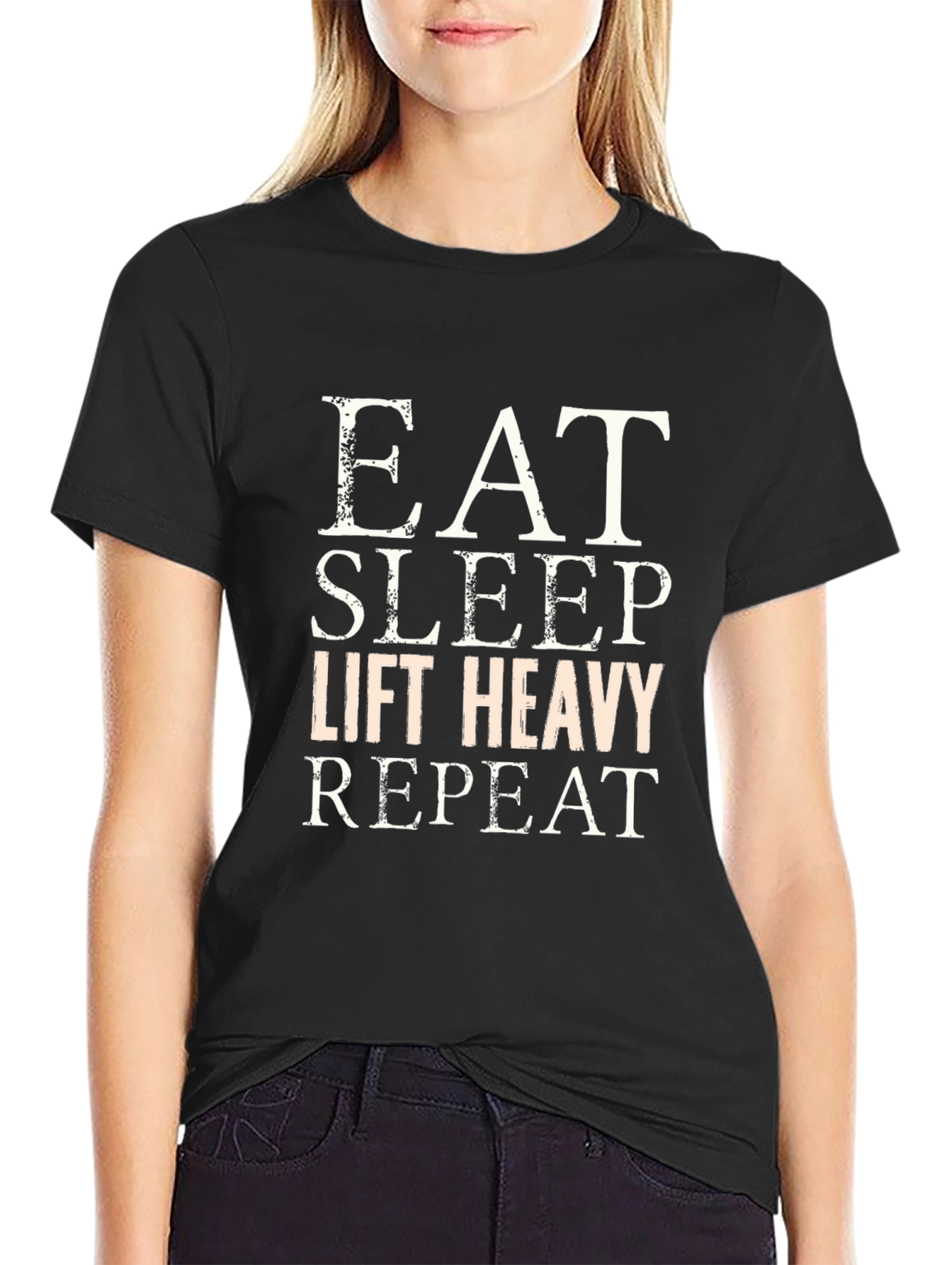 Eat Sleep Lift Heavy Repeat Graphic Tee