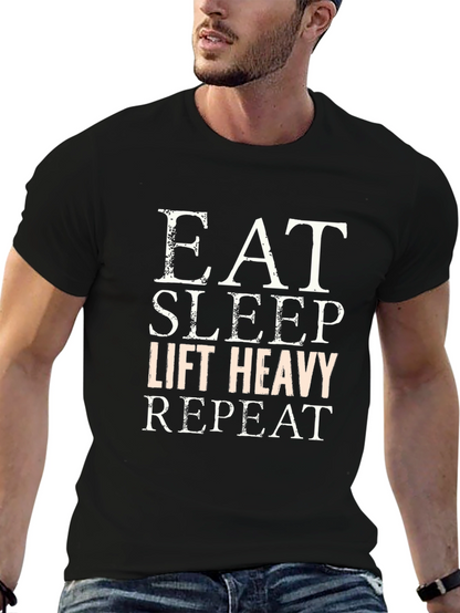 Eat Sleep Lift Heavy Repeat Graphic Tee