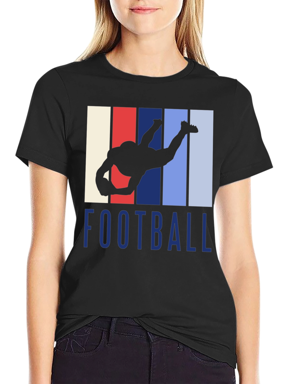 Football Player Silhouette T-Shirt