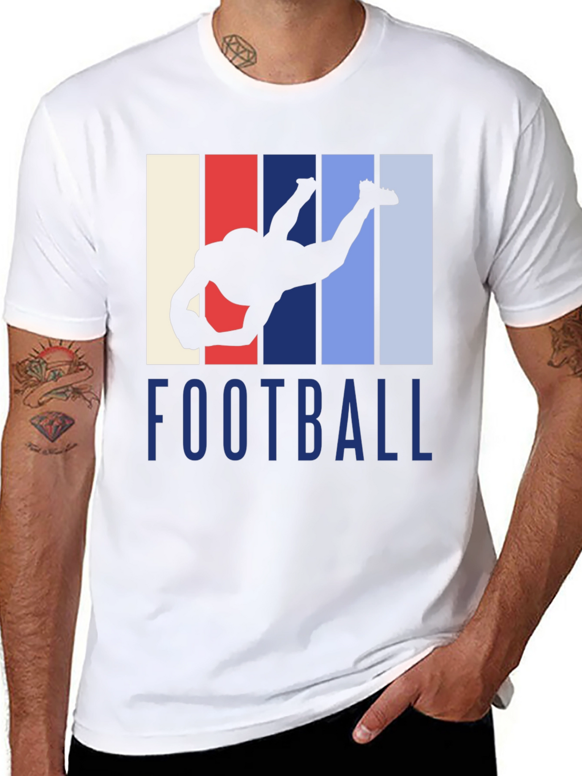 Football Player Silhouette T-Shirt