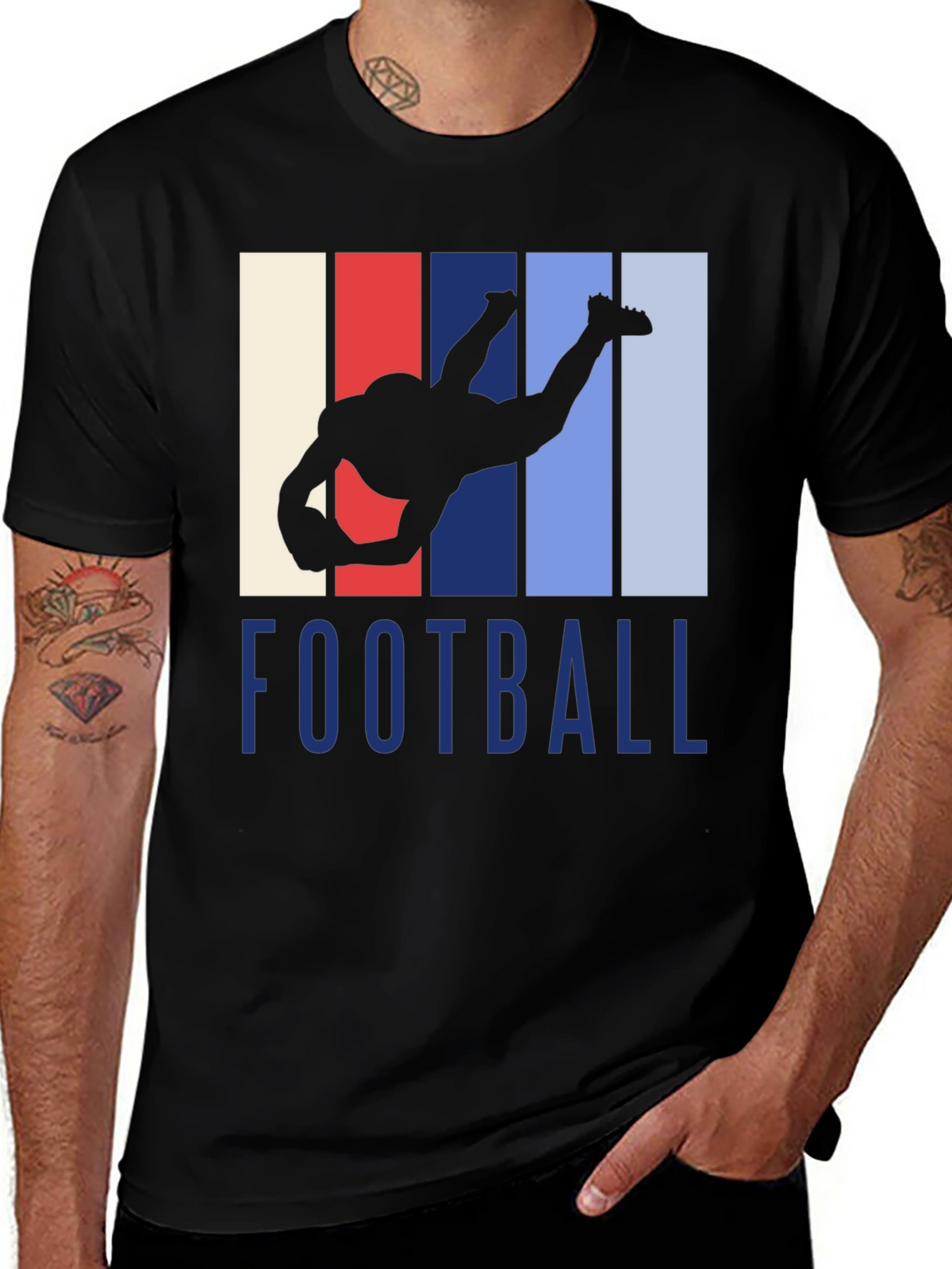 Football Player Silhouette T-Shirt