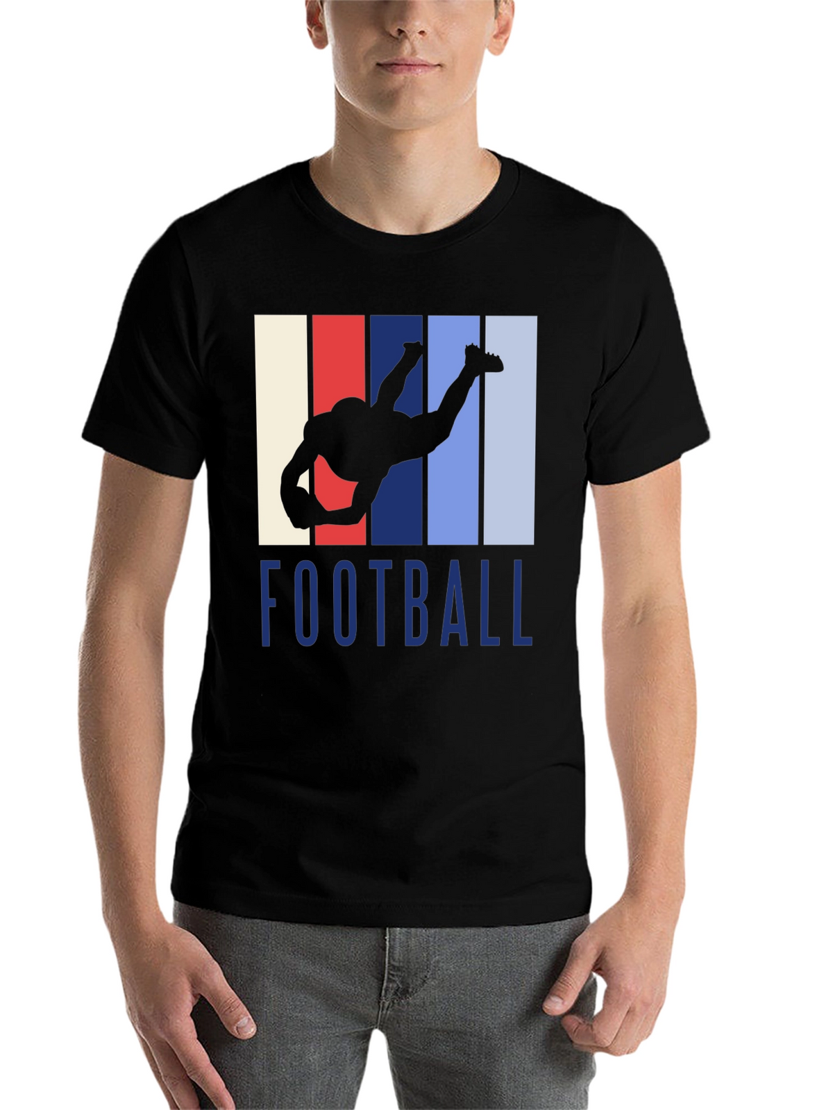 Football Player Silhouette T-Shirt