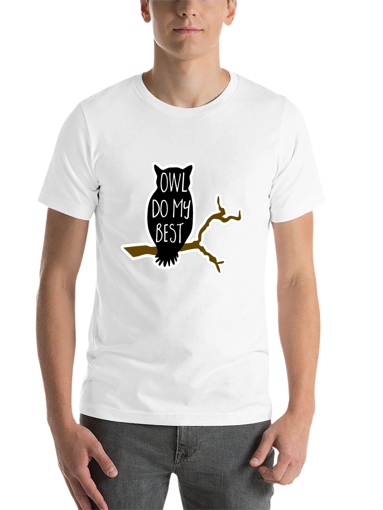 Owl Do My Best Black Graphic Tee