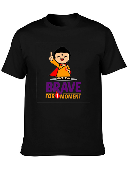 Brave for 1 Moment Graphic Tee - Black
