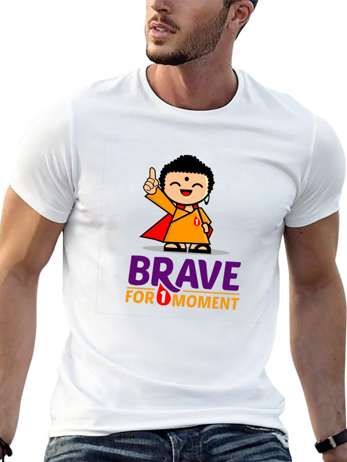 Brave for 1 Moment Graphic Tee - Black