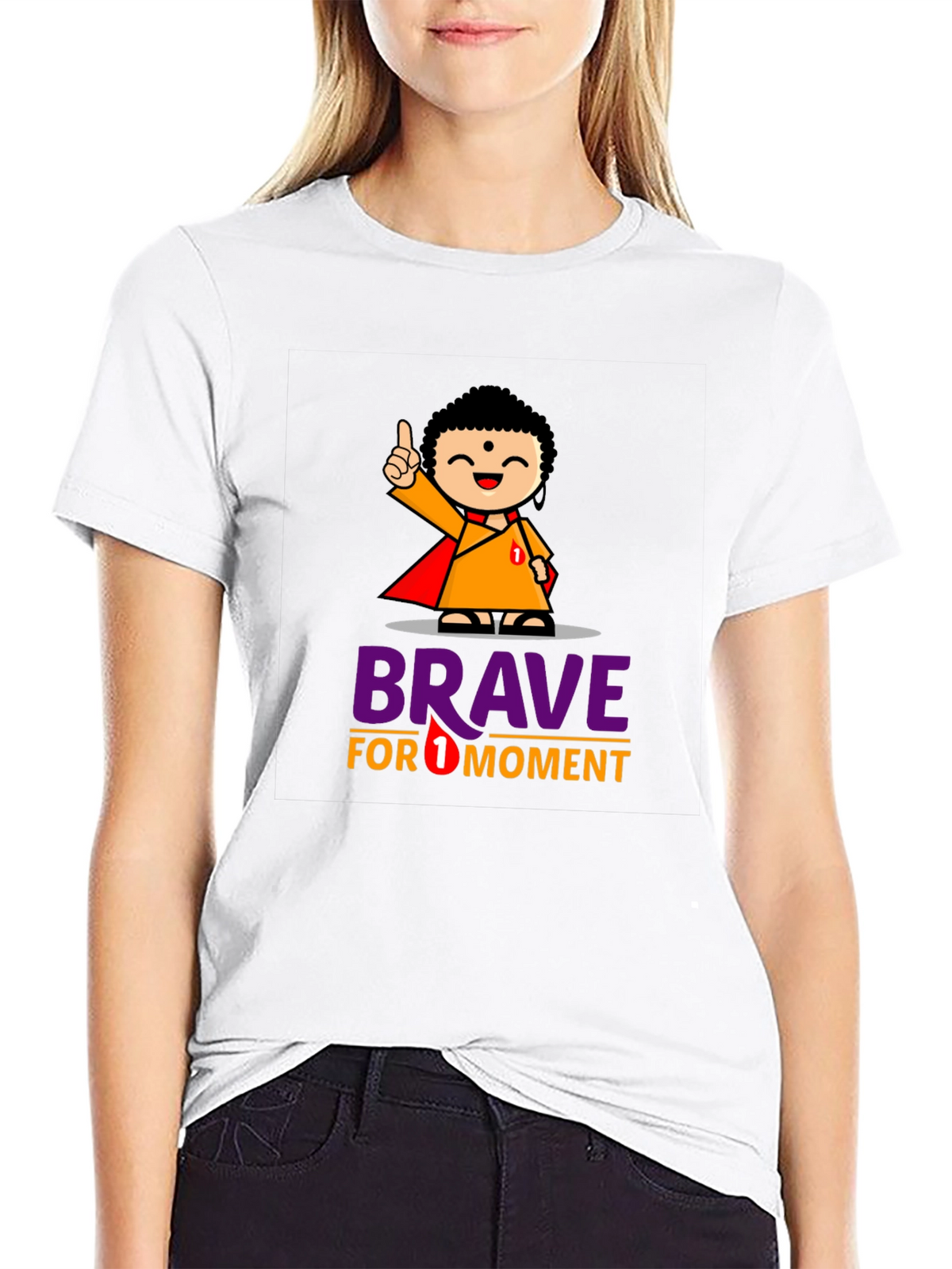 Brave for 1 Moment Graphic Tee - Black