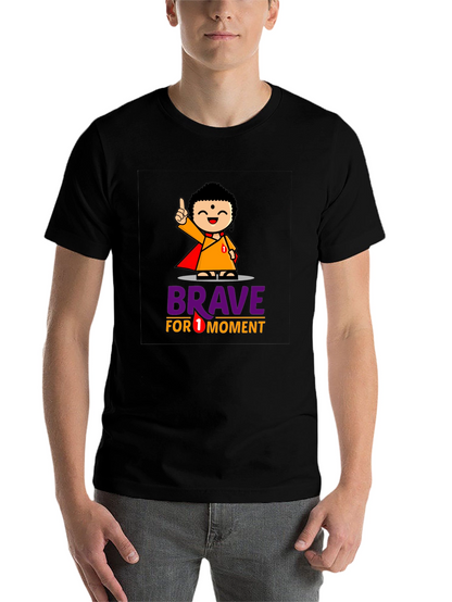 Brave for 1 Moment Graphic Tee - Black