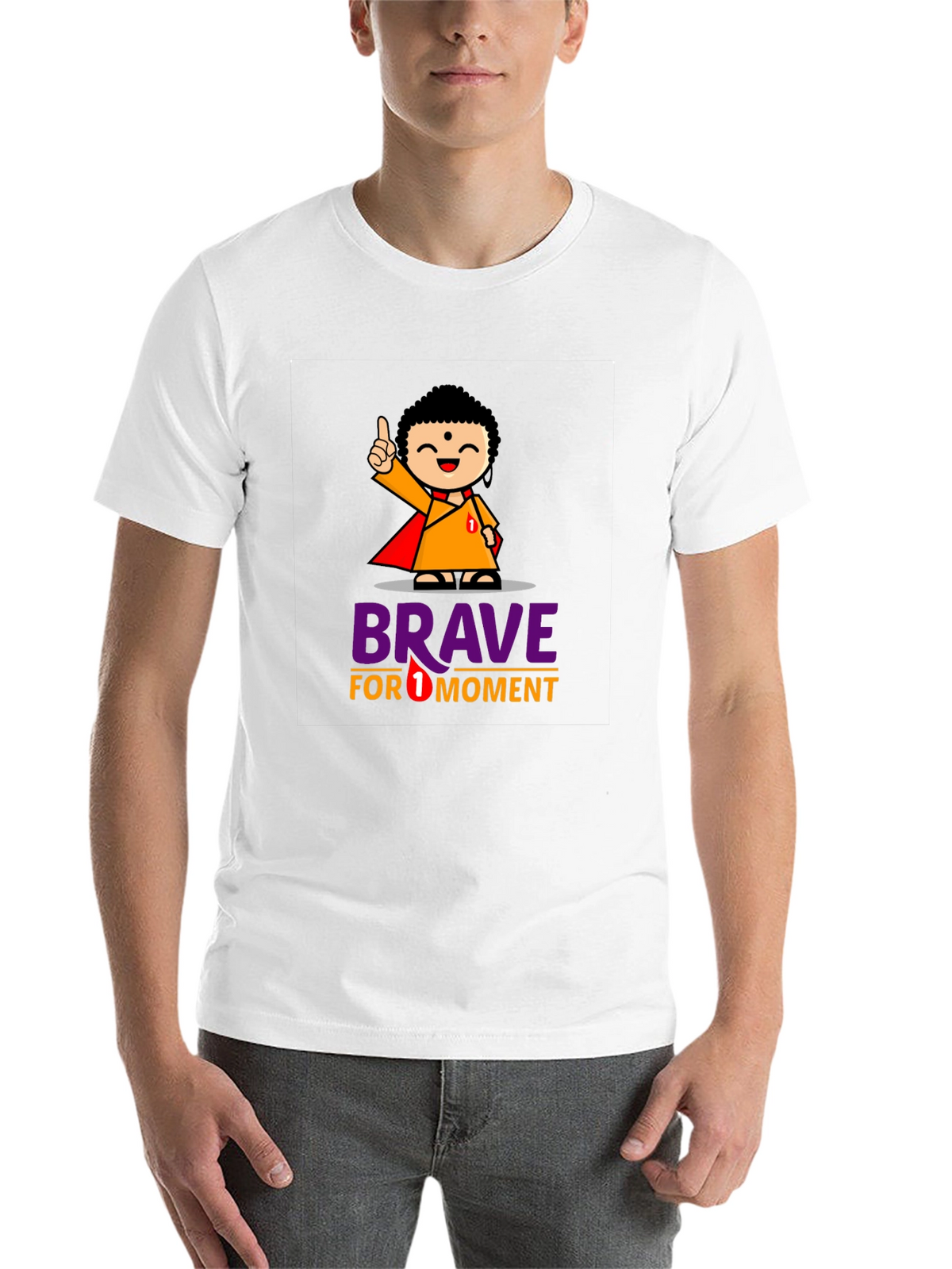 Brave for 1 Moment Graphic Tee - Black