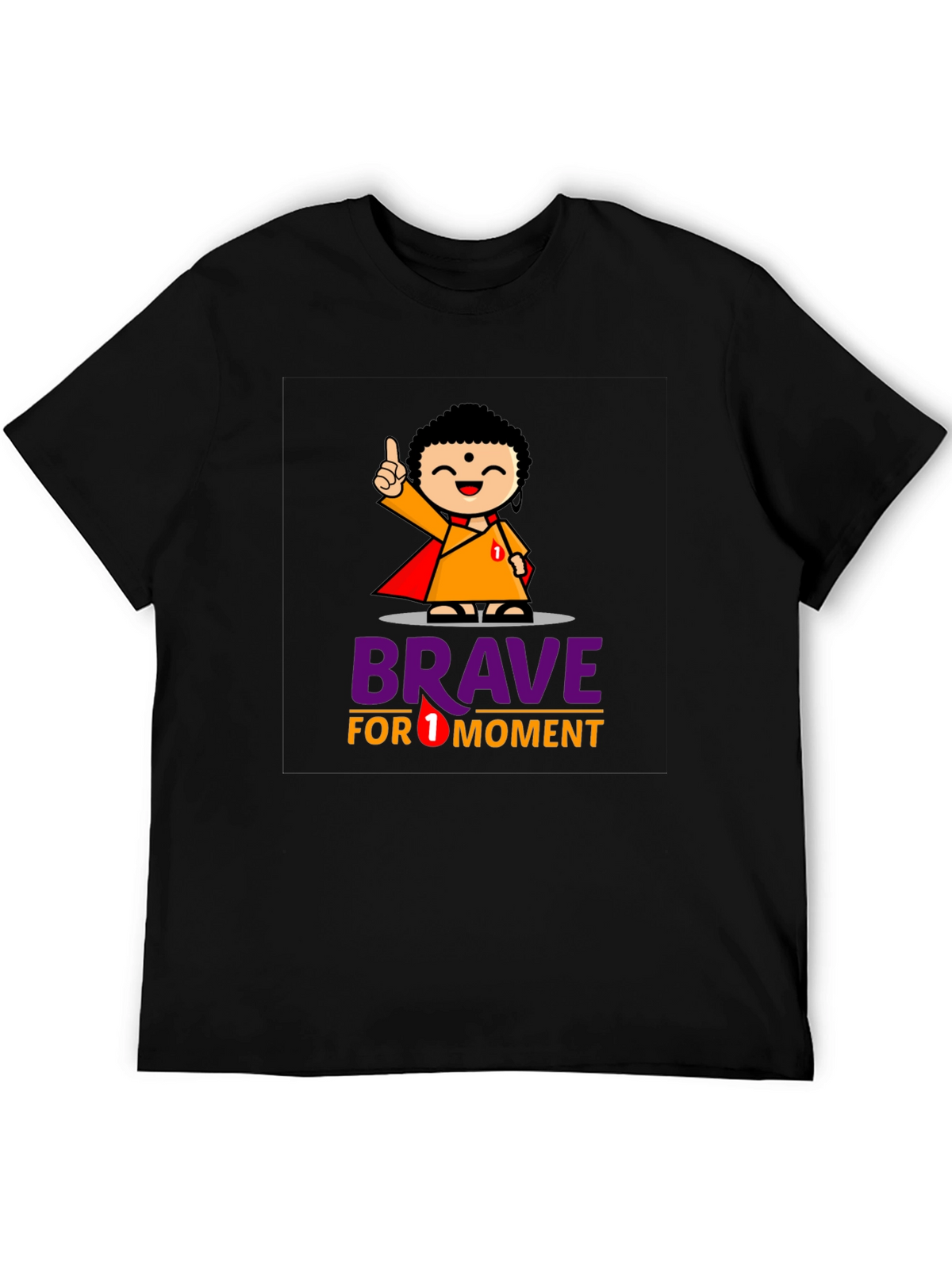 Brave for 1 Moment Graphic Tee - Black