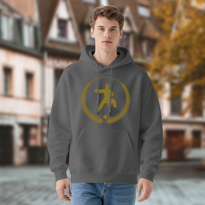 Golden Karate Martial Arts Laurel Wreath Hoodie, Mens Soft Sports Pullover