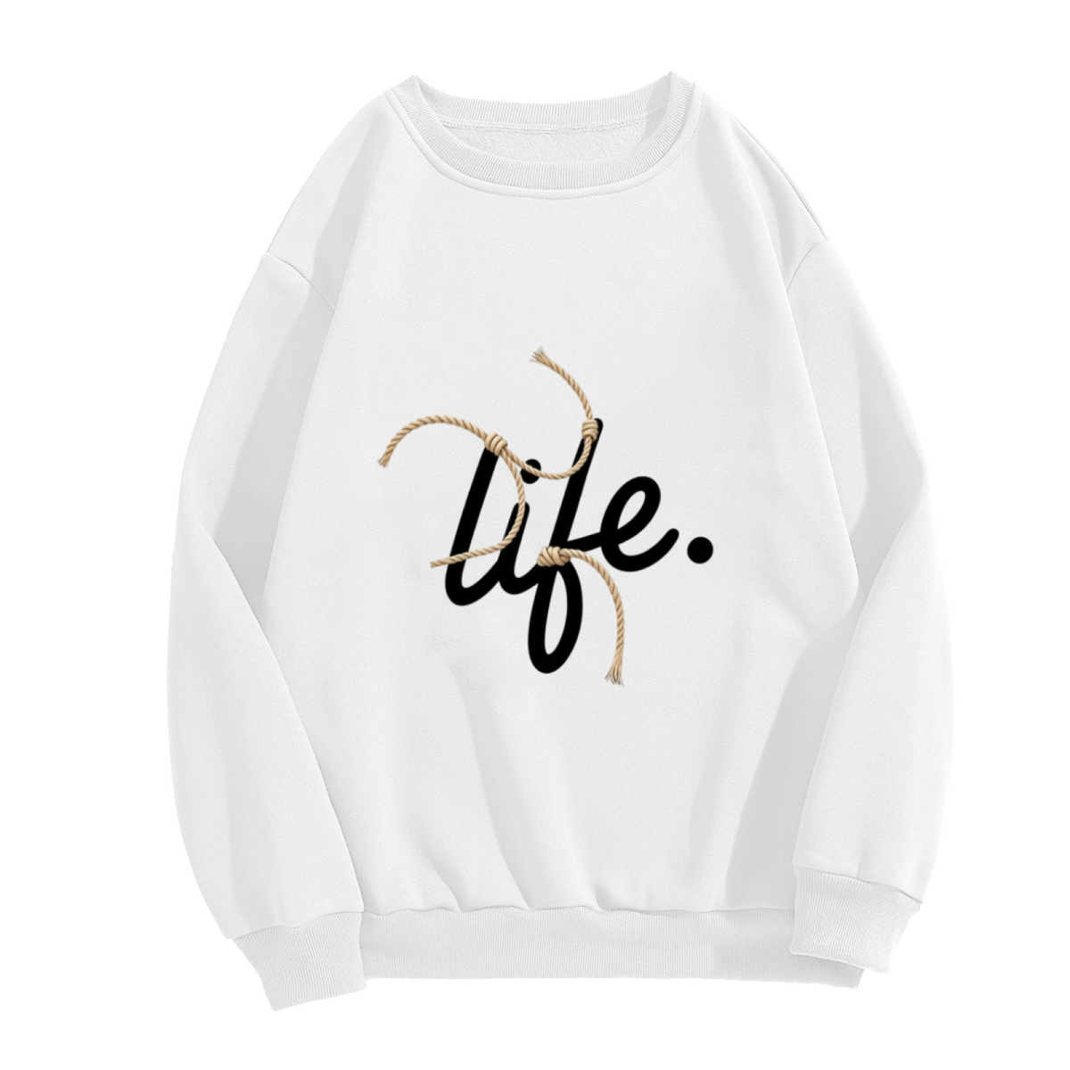 Twisted Rope Life Graphic Casual Sweatshirt