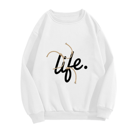 Twisted Rope Life Graphic Casual Sweatshirt