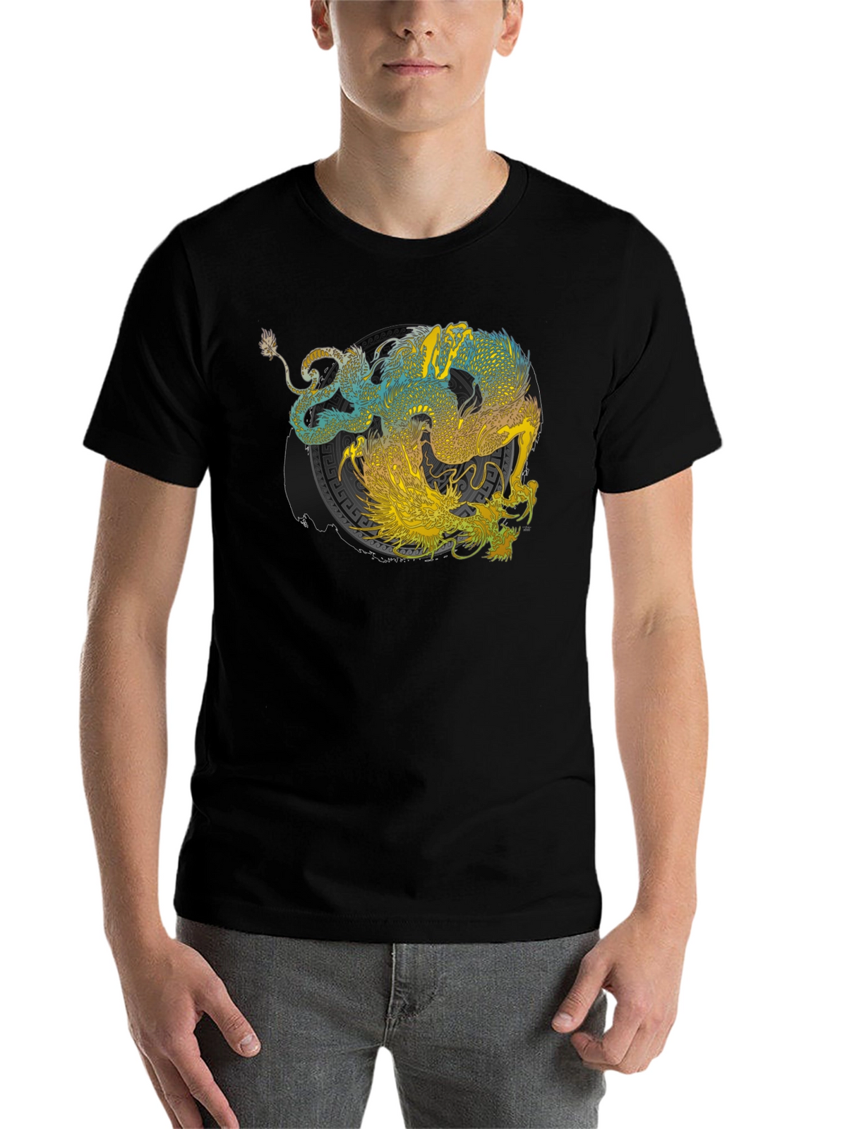Yin Yang Dragon Graphic Tee
